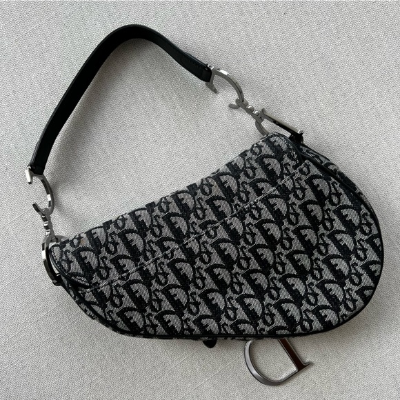 DIOR Vintage Oblique Trotter Saddle Bag - Picture 6 of 13